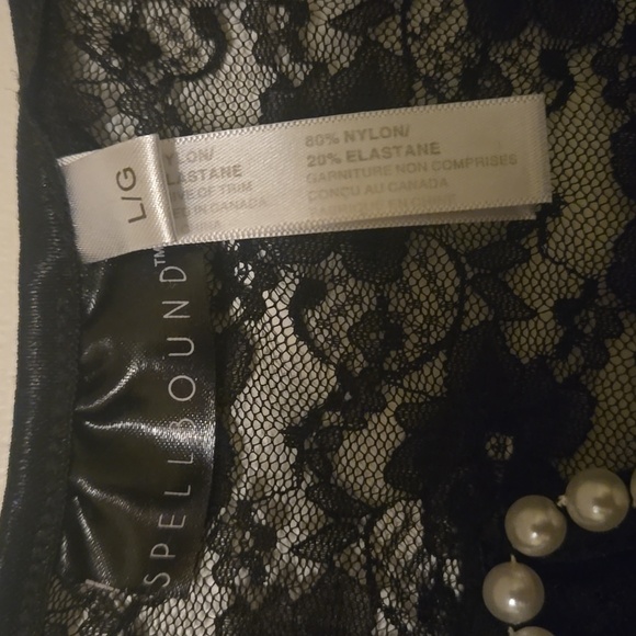 Stylish Black Lace Lingerie bustier with Garters – Size L - Picture 6 of 12